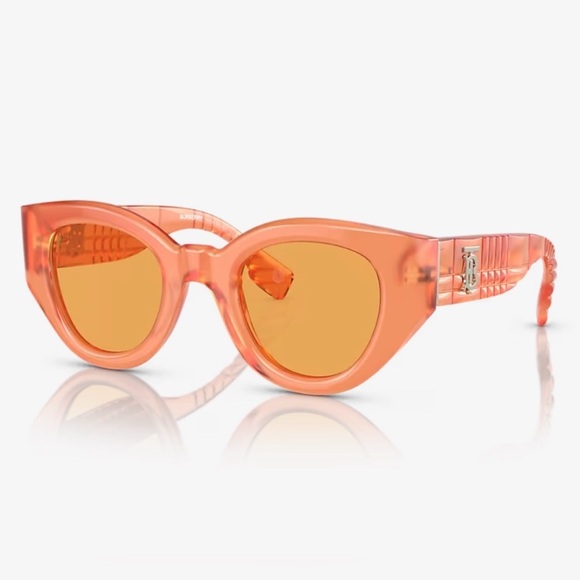 Burberry - translucent Orange frame Sunglasses B4390 - NWT - 47-25-140 - Picture 16 of 16